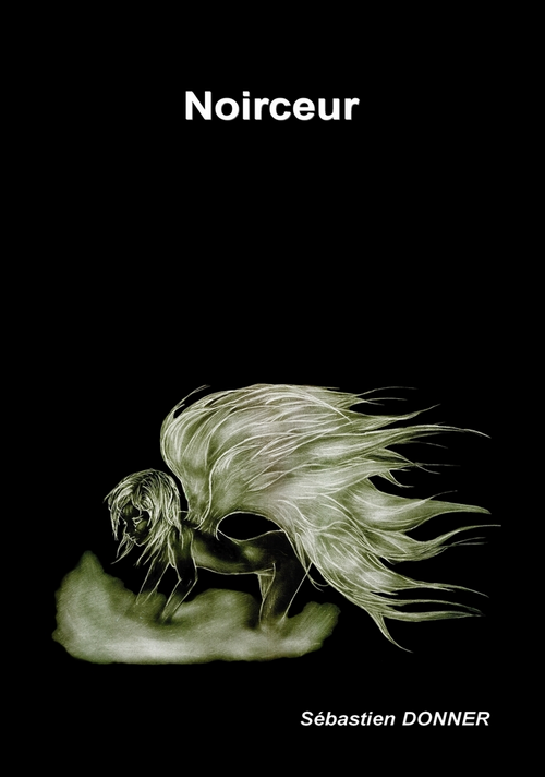 Couverture de livre montrant un ange lumineux agenouillé dans la nuit