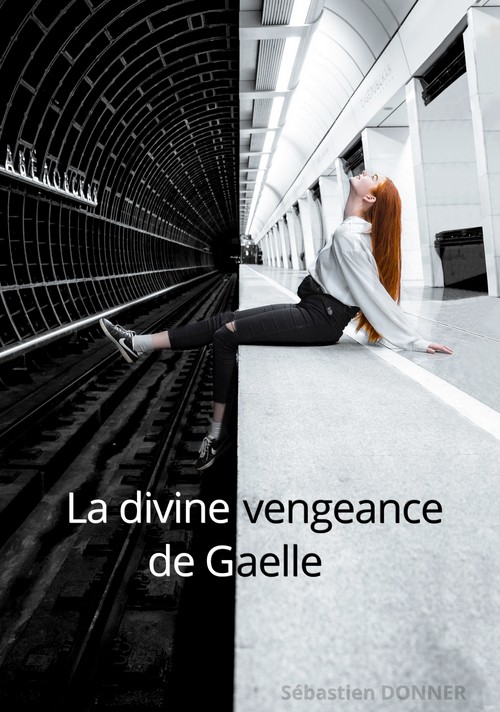 Couverture de livre représentant une jeune femme rousse assise au bord d'un quai de métro