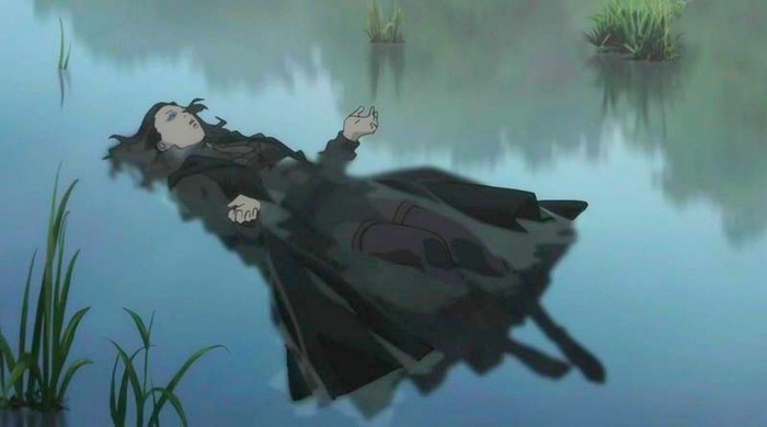 Anime Ergo Proxy, Real Mayer immergée dans l'eau d'un lac