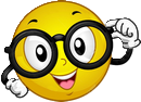 smiley jaune avec lunettes